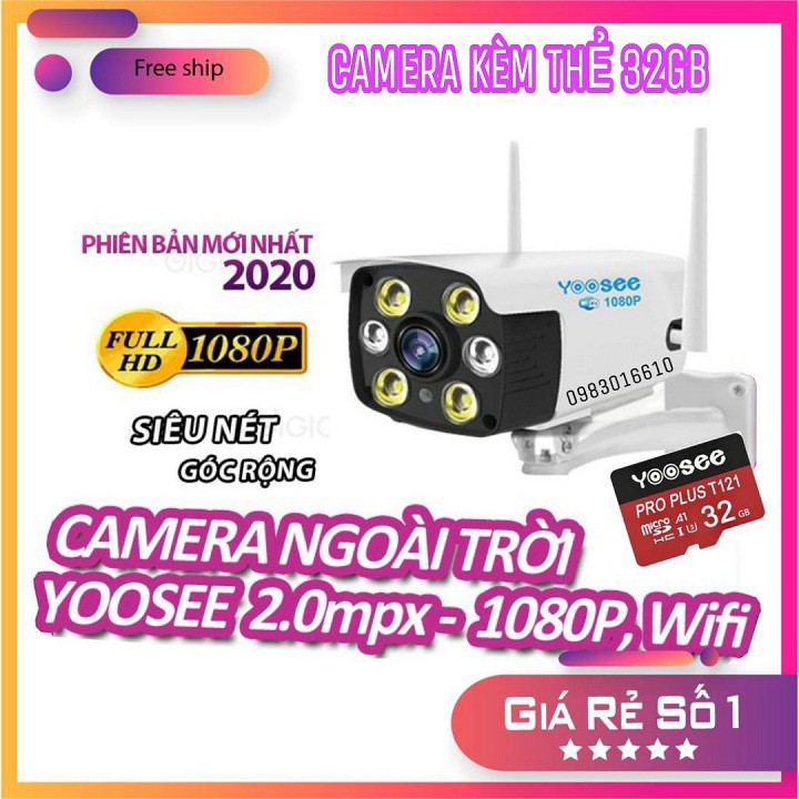 [BIG SALE] CAMERA NGOÀI TRỜI YOOSEE W206S 2.0MPX FHD 1080P SIÊU NÉT - CÓ MÀU BAN ĐÊM | WebRaoVat - webraovat.net.vn