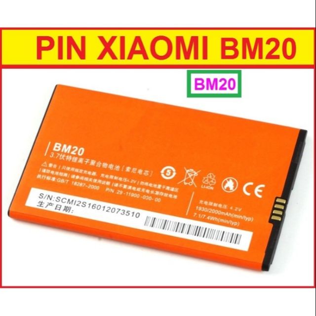 Pin Battery Xiaomi BM20 - 1930 / 2000 mAh (Xiaomi Mi 2 / Mi 2S / M2 / M2i)