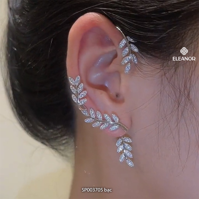 Bông tai nữ gắn vành Eleanor Accessories hình vòng nguyệt quế phụ kiện trang sức sang chảnh 3704 (một chiếc)