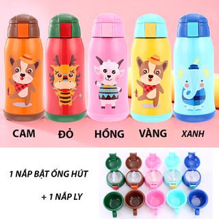 BÌNH GIỮ NHIỆT ĐA NĂNG CHO BÉ + TÚI VẢI ĐEO BÌNH