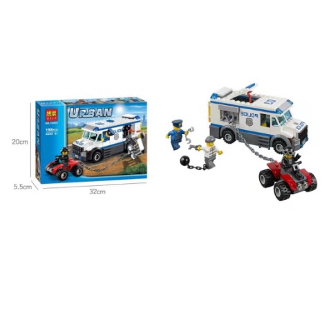 Đồ chơi trẻ em lắp ráp xếp hình lego bela urban 10418-Giải cứu tội phạm trên đường di lý 198pcs