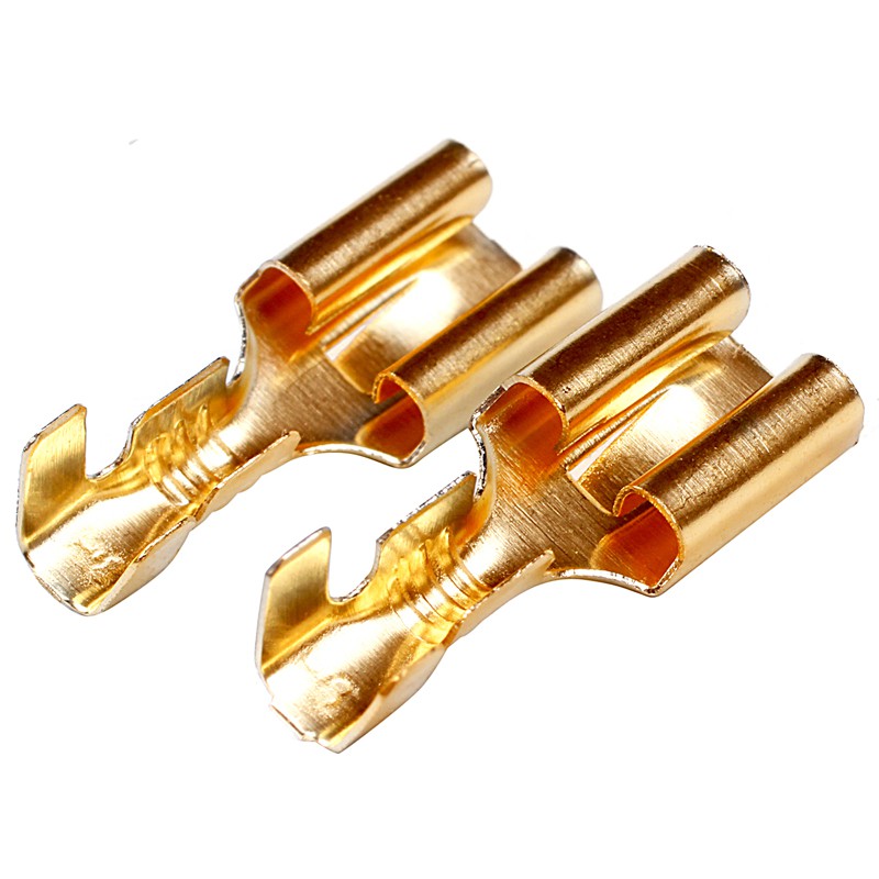 6.3mm Crimp Electrical Connector Terminals X100