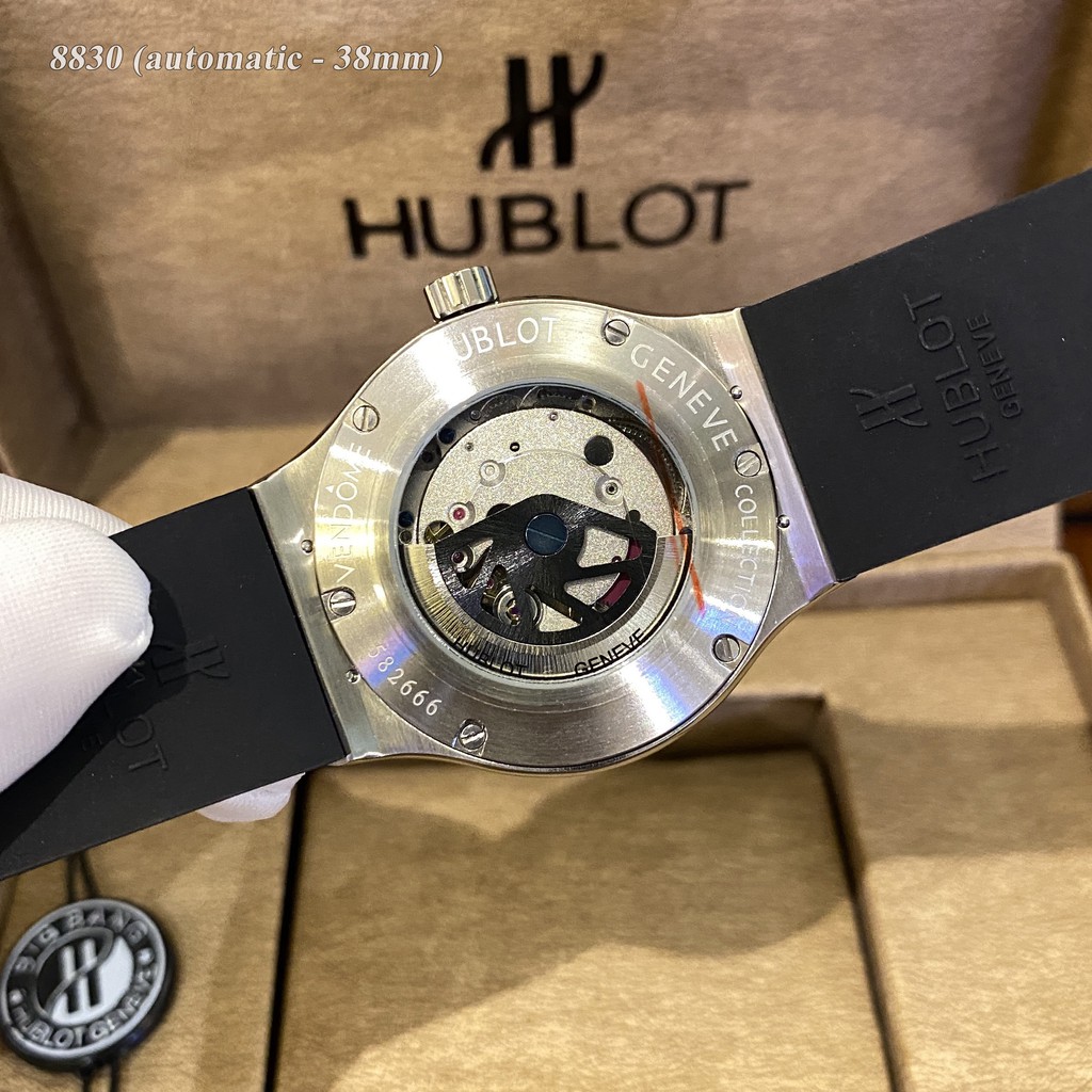 [Máy cơ] Đồng hồ nam nữ Hublot máy cơ automatic - 38mm chống xước, nước hàng fullbox hãng