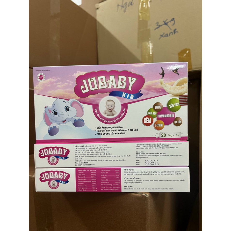 (Siêu hiệu quả, được các bà mẹ tin dùng) Jubaby Kid Ăn ngon ngủ ngon (Mẫu mới 2022) - Hộp 20 ống
