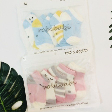 SET 5 ĐÔI TẤT ĐIỀU HÒA KID'S SOCKS CHO BÉ 0-4 TUỔI