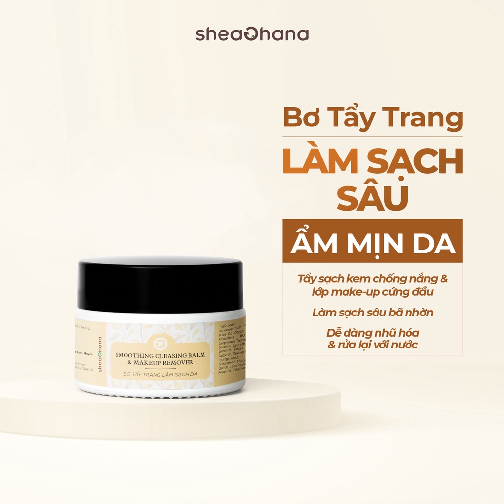 Bơ tẩy trang làm sạch da SheaGhana 40g