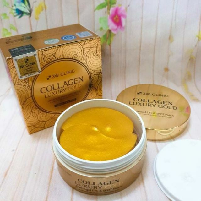 Mặt Nạ Mắt Tinh Chất Vàng 3W Clinic Collagen Luxury Gold Hydrogel Eye & Spot Patch - Hàn Quốc chính hãng