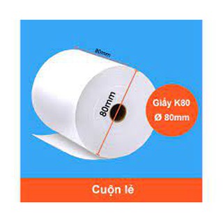 [GIÁ XƯỞNG] Giấy in nhiệt, giấy in hóa đơn, giấy in bill khổ 80x80mm, cuộn giấy lớn, giấy Ocha