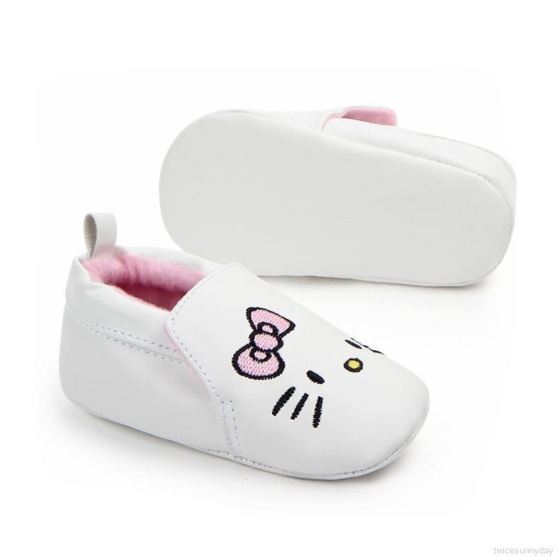 Giày búp bê họa tiết mèo hello kitty thời trang cho bé gái ( 0-1 tuổi )