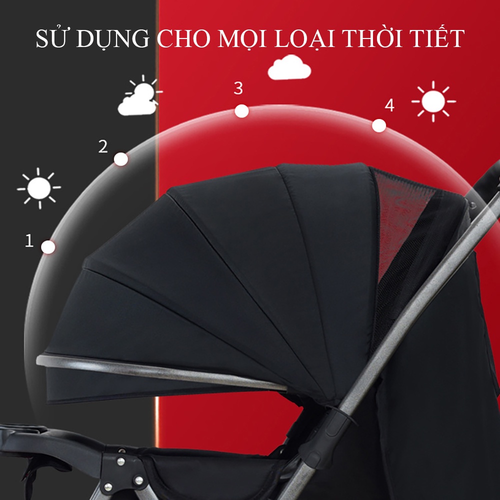 Xe nôi cho bé chính hãng LUXURY-Tính năng tiện dụng đầy đủ dành cho mẹ và bé-COMBO quà tặng siêu khủng-Bảo hành 24 tháng