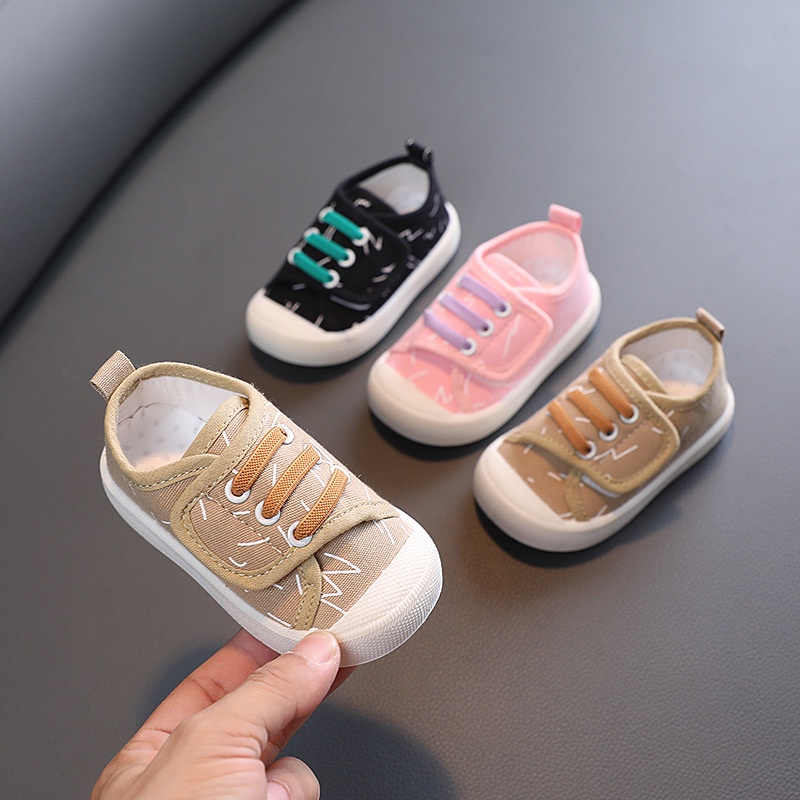 Giày thể thao quai dán sành điệu cho bé trai bé gái size 17-22