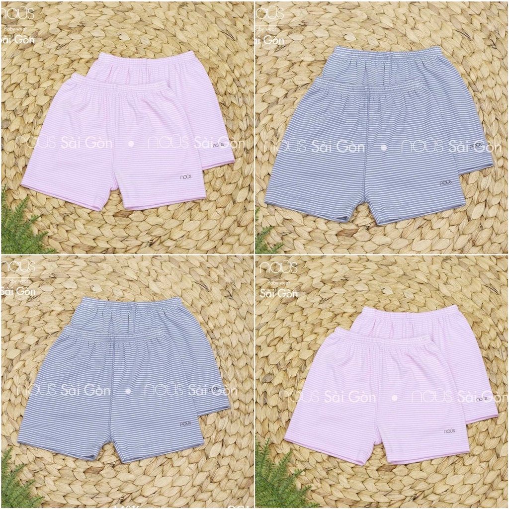 [CHÍNH HÃNG] Set 2 quần cộc mềm mại bé trai/bé gái phối kẻ Nous