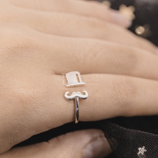 Nhẫn bạc 925 Ddreamer Mustache Hình Râu Nón Ngộ Nghĩnh (287NT)