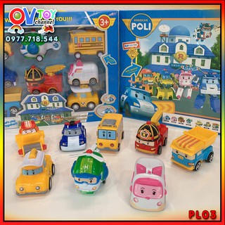 Bộ 8 Ô Tô Hoạt Hình Polo Siêu Dễ Thương Cho Bé Chơi Siêu Vui