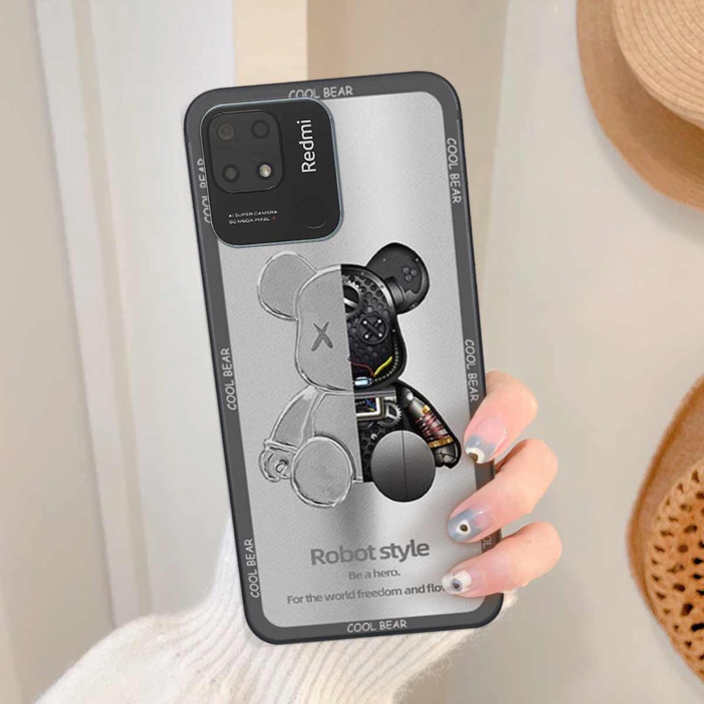 Ốp Lưng Điện Thoại Xiaomi Redmi 10C Gấu Robot Bear, Phi Hành Gia Đẹp, Vỏ Ốp Rẻ Đẹp