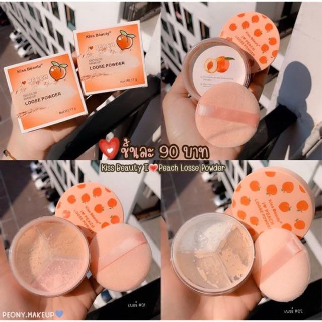 Phấn Phủ Dạng Bột 3 Ngăn - 3 Tone Màu Kiss Beauty Tricolor Up Loose Power No.85036 (Tặng Kèm Bông Phấn)