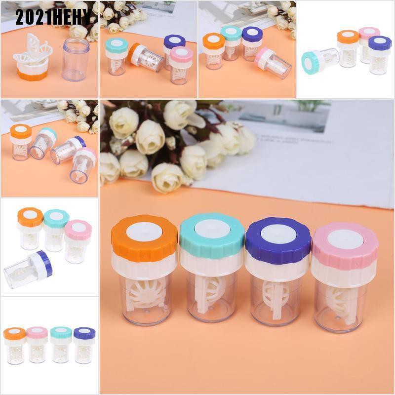 [2021HE] 1Pc Portable Contact Lens Cleaner Case Box Manual Rotation Washer Cleaning #HY