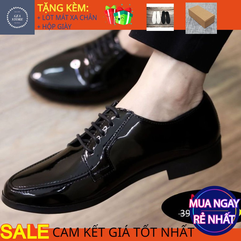 [TẶNG LÓT MÁT XA] Giày Lười Nam Buộc Dây 👞 Giầy tây công sở cao cấp BỀN ĐẸP Đế cao su phù hợp giá thành 👞 Có bảo hành