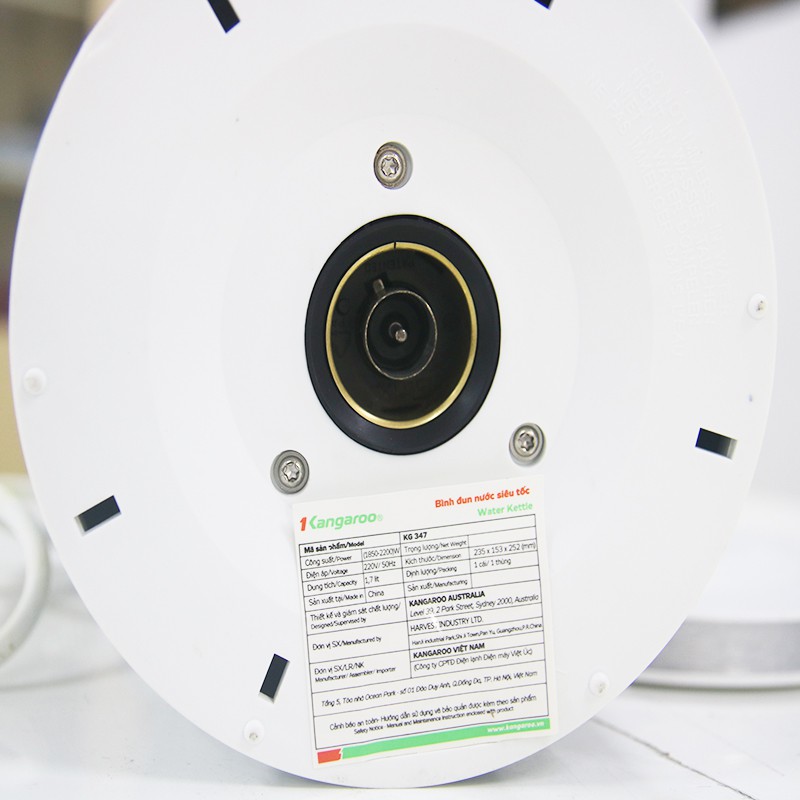 Ấm siêu tốc 1,7L Kangaroo KG347 - Hàng chính hãng - Bảo hành 12 tháng