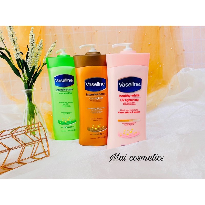 🍬🍬Sữa dưỡng thể toàn thân Vaseline 725ml SỮA DƯỠNG THỂ TOÀN THÂN VASELINE 725ML🍬🍬