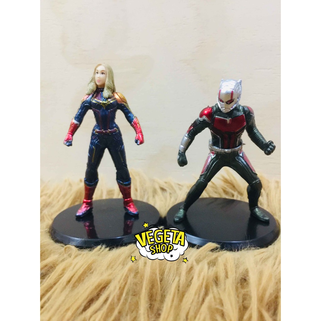 Mô hình Avengers Marvel - Trọn bộ 8 nhân vật - Thanos Captain Marvel Ant Iron Man Thor Karen Gillan Hawkeye - Cao 11cm