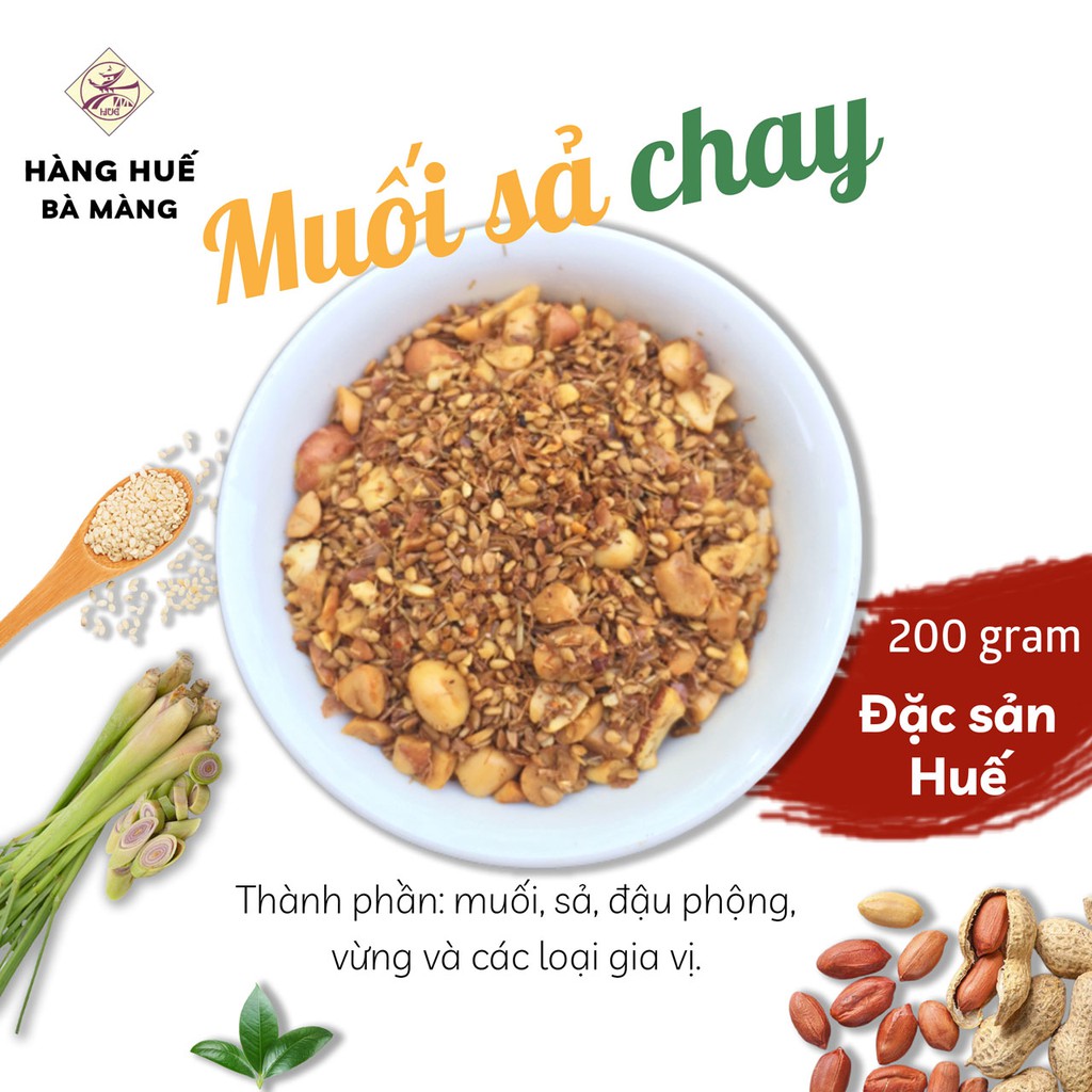 200g muối sả chay nhà làm siêu ngon - Đặc sản Huế