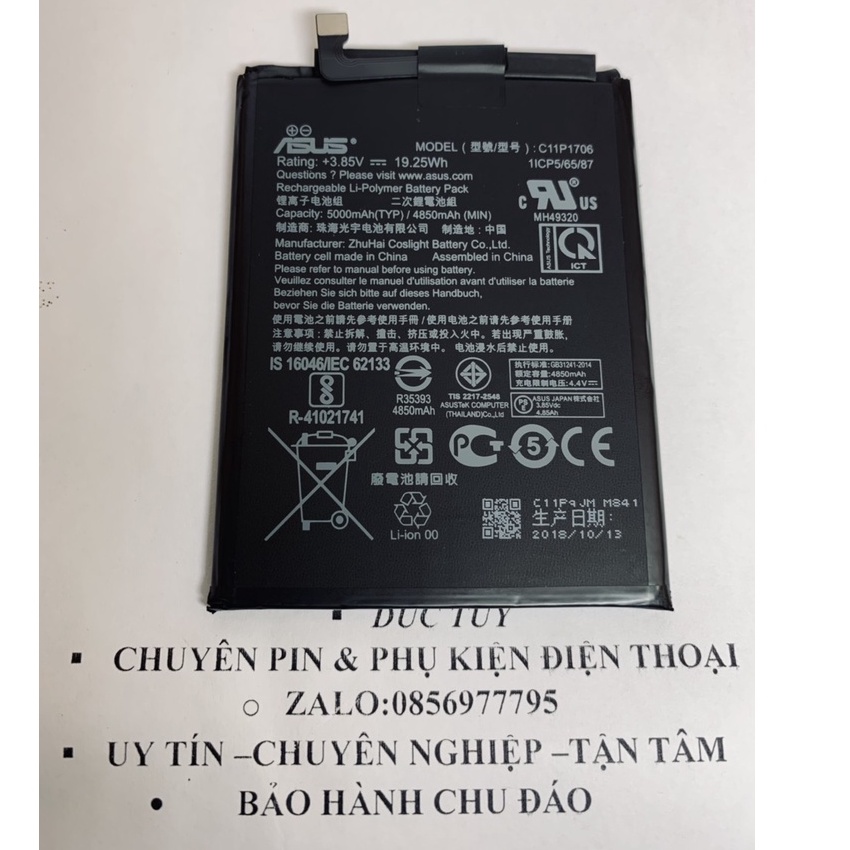 Pin zenfone max pro M2 asus ZB631KL tặng kèm ốp lưng m2 zb631kl bảo hành 3 tháng