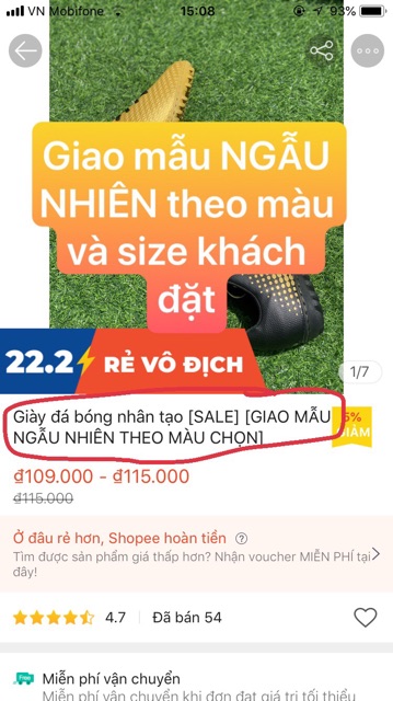 [GIAO MẪU NGẪU NHIÊN THEO MÀU KHÁCH CHỌN] Giày đá bóng nhân tạo [SALE] | BigBuy360 - bigbuy360.vn