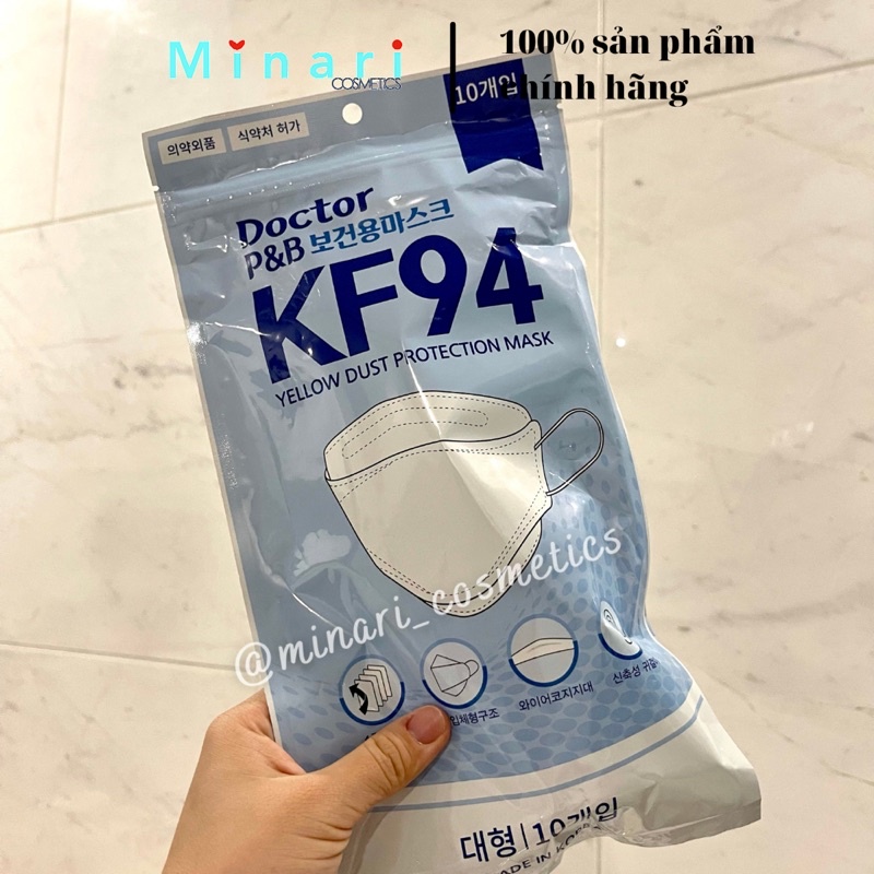 Khẩu Trang Y Tế Cao Cấp Hàn Quốc KF94 Kháng Khuẩn Chống Bụi Mịn