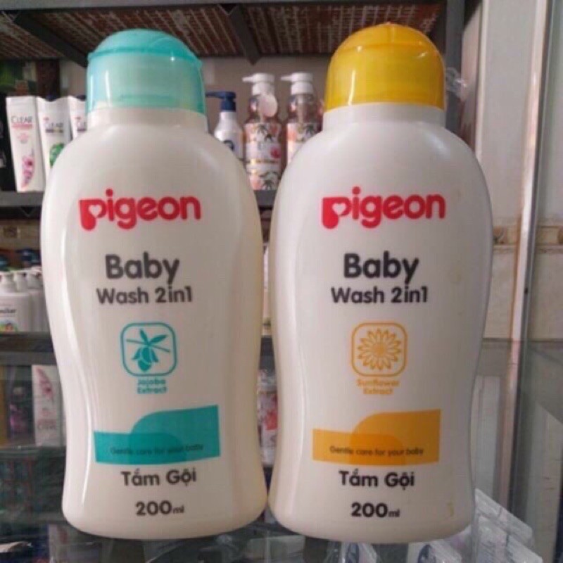 Sữa Tắm Gội Trẻ Em PIGEON 200ml 2in1 Hoa Hướng Dương/ Jojoba