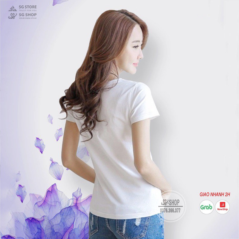 Áo thun trơn màu trắng phông unisex basic nam nữ ulzzang cổ tròn thun cotton 4 chiều mềm mịn ATTT | DONGPHUCSG