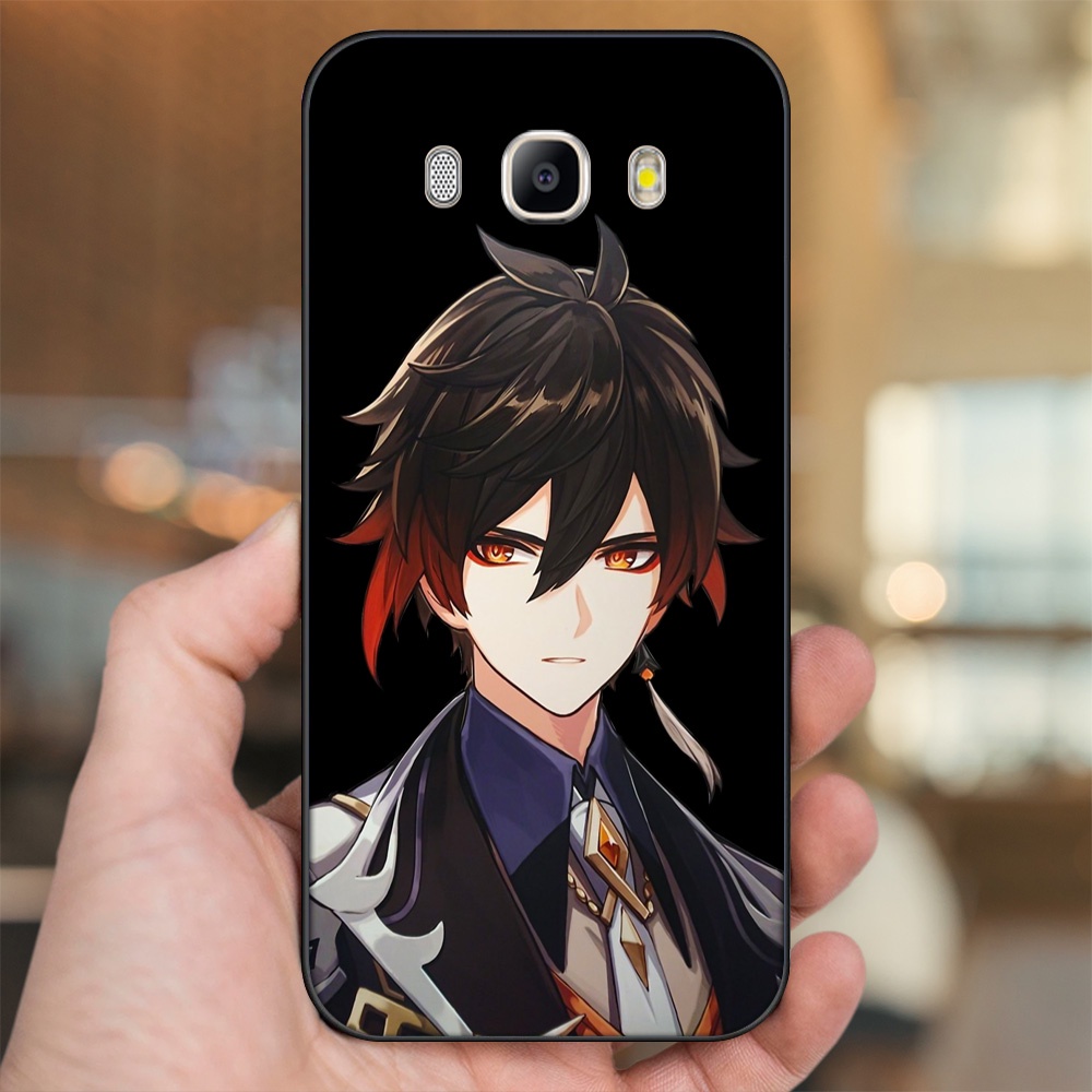 Ốp lưng Samsung J5 2016, J7 2016 viền đen in hình Zhongli Genshin Impact