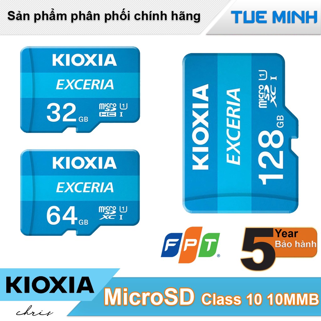 Nơi❆❣☫Thẻ nhớ MicroSD Kioxia tốc độ Class 10 U1 100MB - hàng chính hãng FPT phân phối