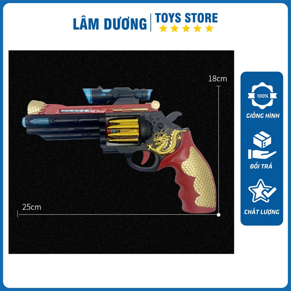 Súng Rồng Chiến Siêu bền đẹp nhựa ABS an toàn cho bé trai đồ chơi súng trẻ em phát đèn có nhạc
