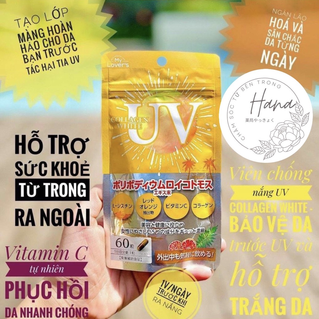 VIÊN UỐNG CHỐNG NẮNG TRẮNG DA UV COLLAGEN WHITE MY LOVER'S