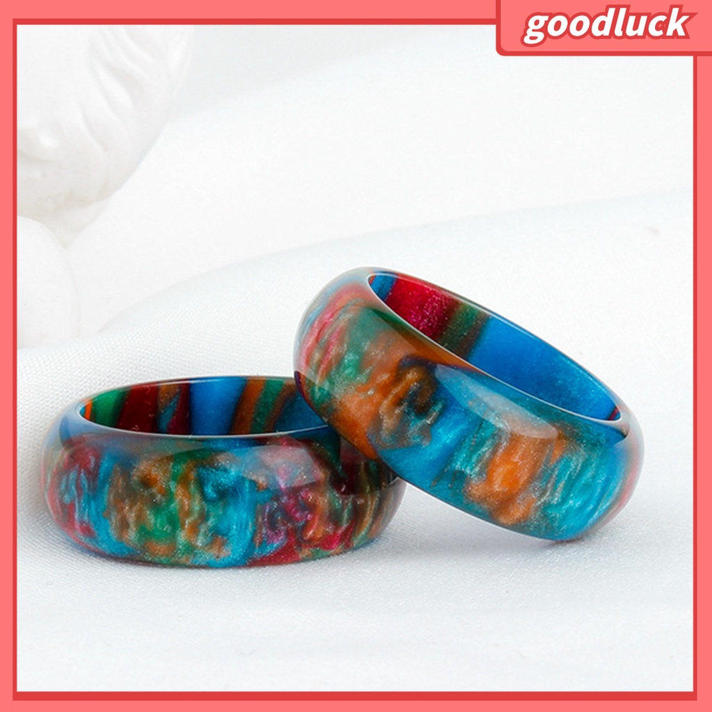 Nhẫn Acrylic Thay Đổi Màu Sắc Độc Đáo Thời Trang