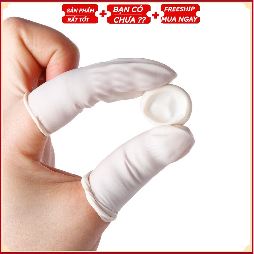 Set 5 BAO Đầu NGÓN TAY Cao Su - Găng Tay Ngón Làm Móng Nail, Phun Xăm Thẩm Mỹ Viện, Thợ Sửa Đồng Hồ