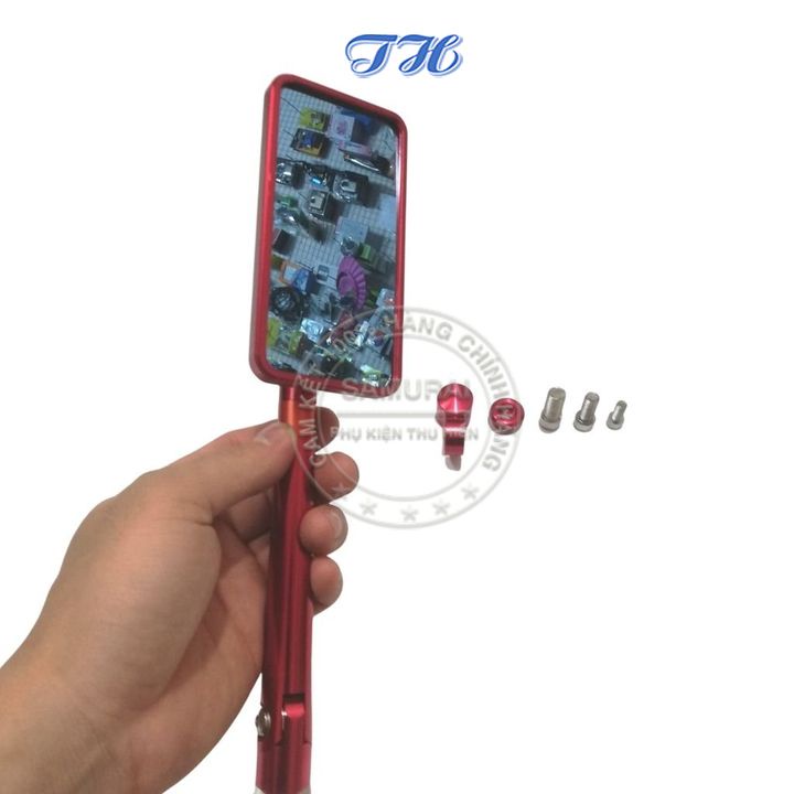 Kính xe máy thời trang mini, gương chiếu hậu rizoma hình iphone cho AB, SH, SH Mode, Wave,… ( giá 1 cái )