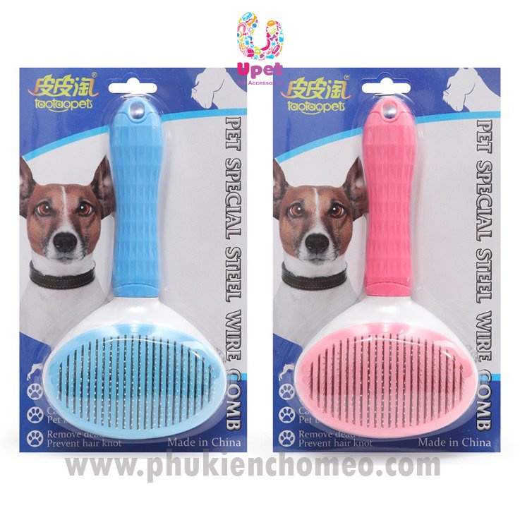Lược chải lông,lược lấy lông rụng chó mèo/ Lược đẩy lông, lấy lông thông minh dành cho chó mèo
