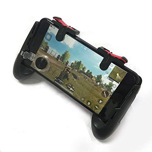 Tay cầm chơi game và 2 nút cảm ứng D9 bắn Free Fire Pubg Ros hỗ trợ bắn 4 ngón