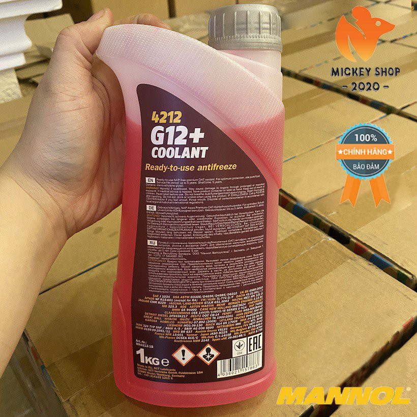 [Pro] Nước Giải Nhiệt MANNOL 4212 Coolant G12+ Chai 1Kg Hàng Đức Cao Cấp Chính Hãng – Mickey2020shop