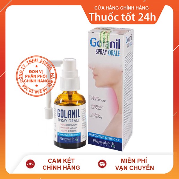 Golanil Spray Orale - Giảm ho, viêm, nóng rát họng