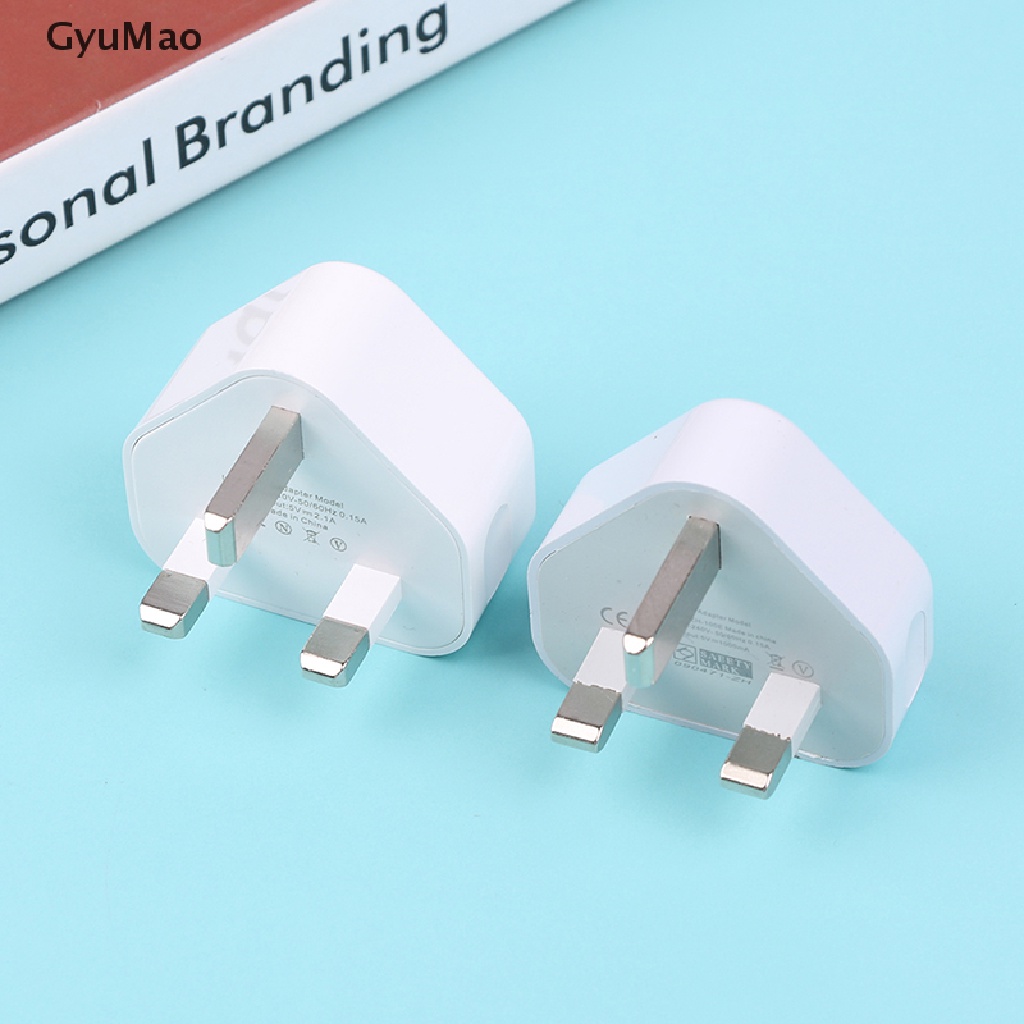 [cxGYMO] UK Mains 3 Pin Plug Adapter Wall Charger 1/2-Port Dual USB For Phones Tablet  HDY