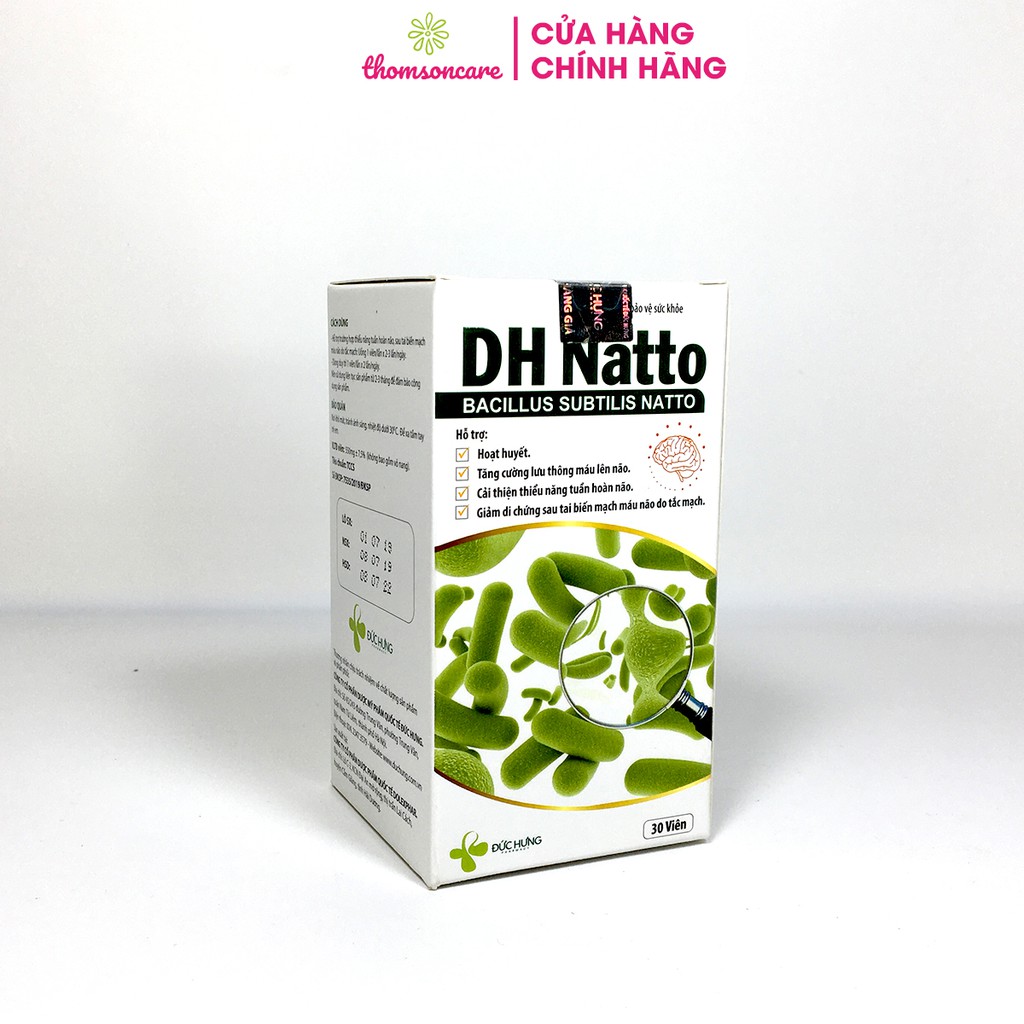 Viên nang Dh Natto ngăn ngừa tai biến máu não, tan máu đông, phòng đột quỵ, tăng tuần hoàn máu