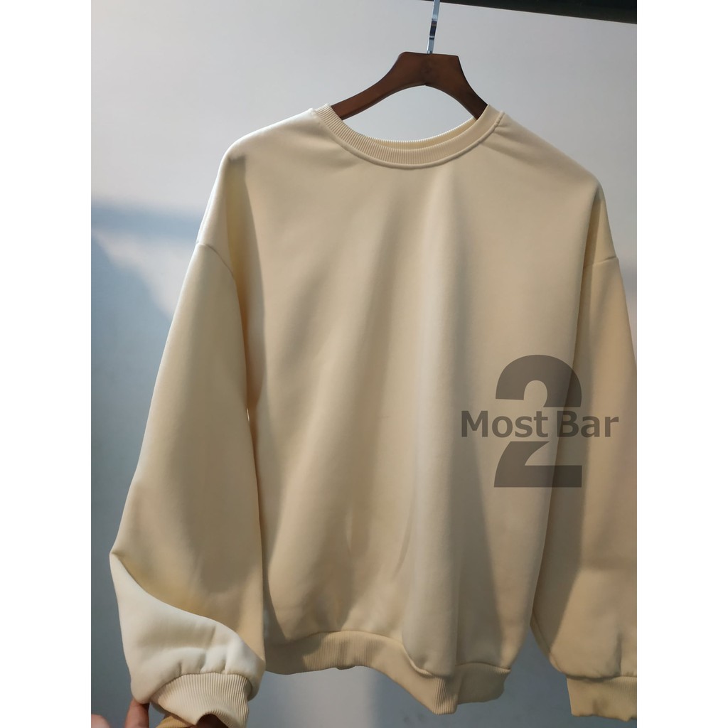 Áo nỉ bông basic unisex fullsize M-3XL (45kg, 80kg, 90kg tối đa 100kg), áo sweater nam bigsize | BigBuy360 - bigbuy360.vn