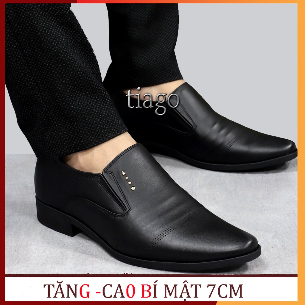 giày nam công sở tăng chiều cao 6cm da bò - ncck