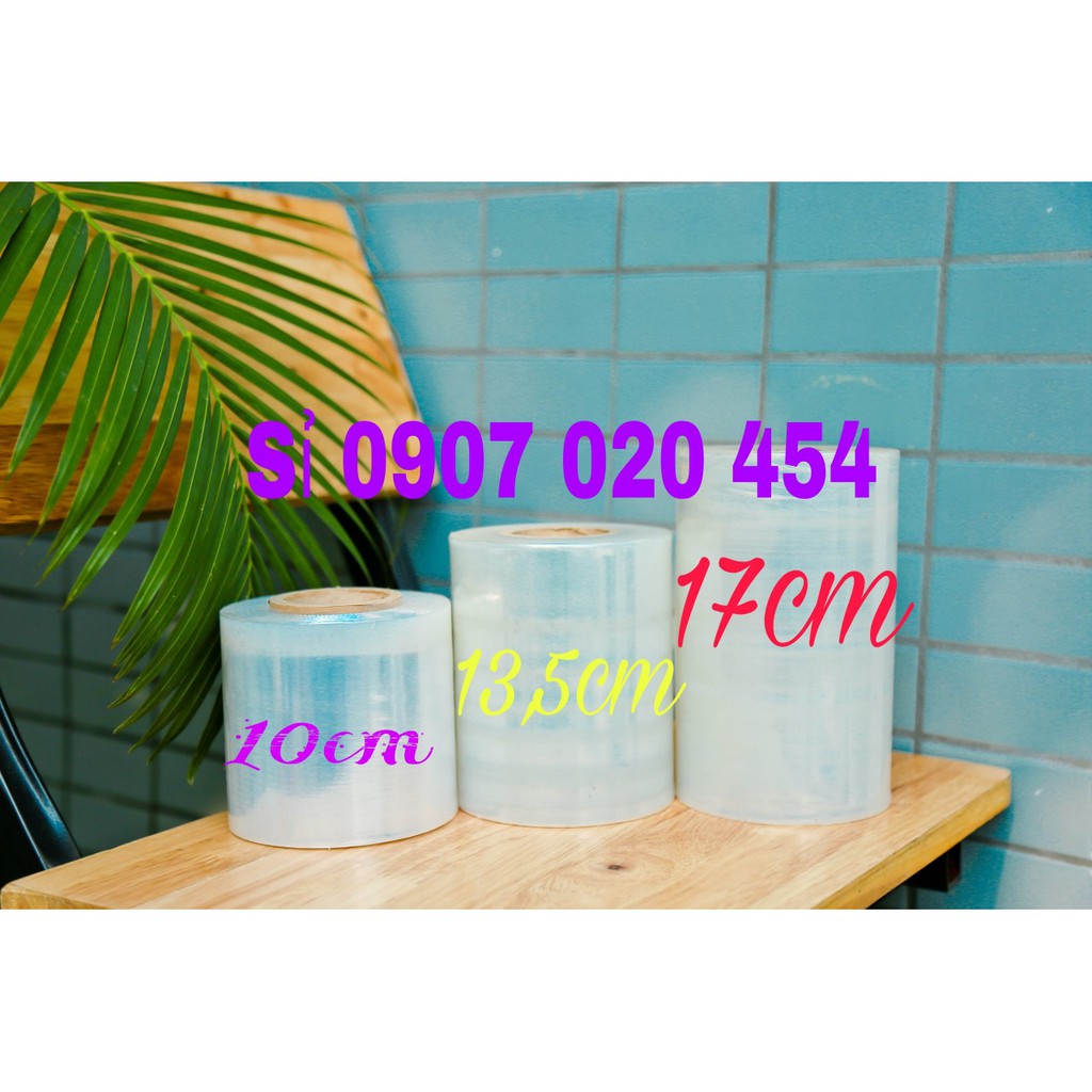 Màng quấn Pe 10cm / 600gr  (lõi giấy siêu mỏng)