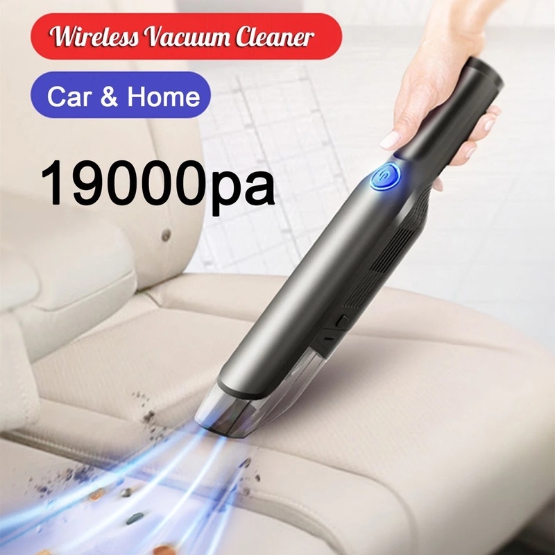 Máy hút bụi cầm tay không dây 2 trong 1 19000Pa dành cho làm sạch xe hơi