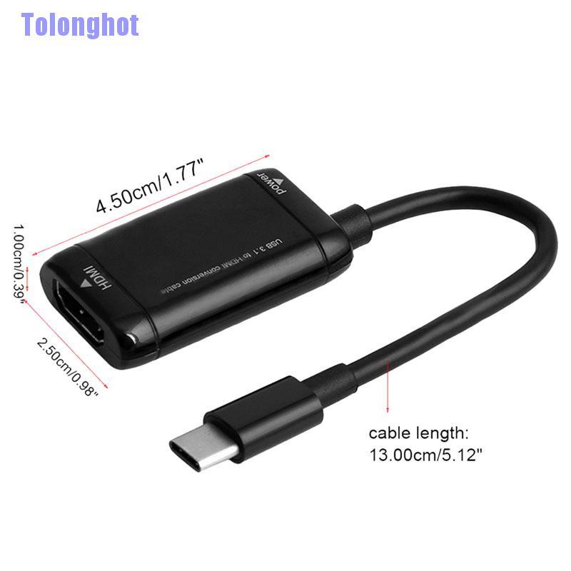 Cáp Chuyển Đổi Usb Type-C Sang Hdmi Usb 3.1 Cho Điện Thoại / Máy Tính Bảng Android