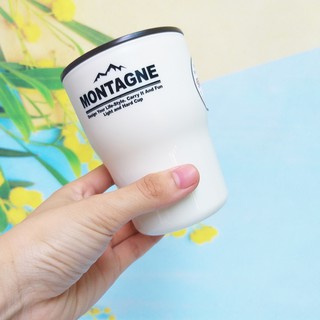 Cốc nhựa cách nhiệt Yamada 320ml Hàng Nhật nội địa màu trắng